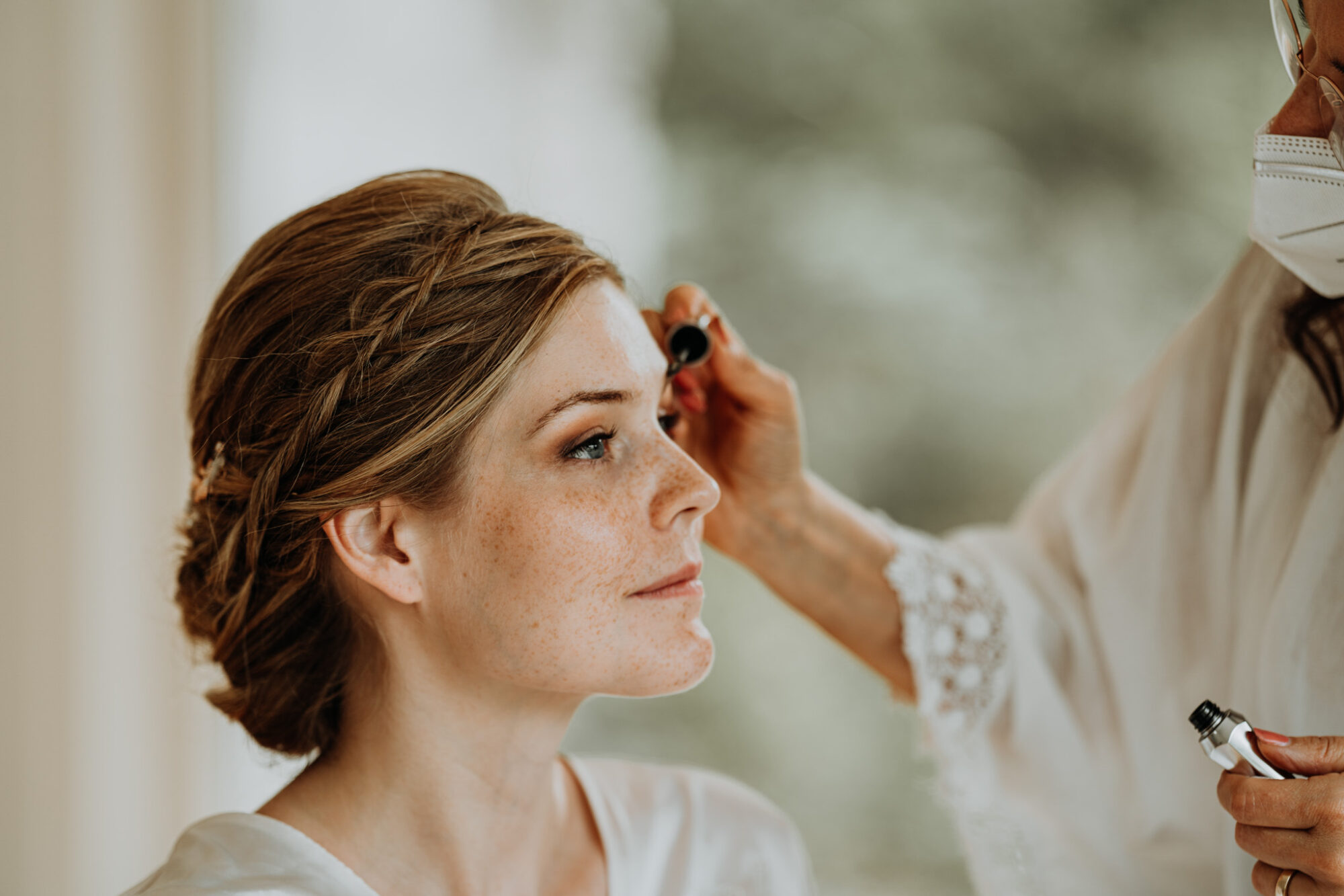 Getting ready-make-up Foto